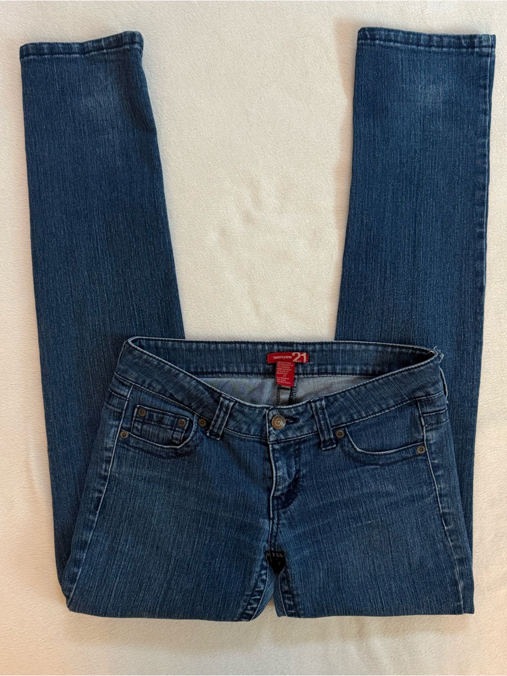Forever 21 Low Rise Dark Blue Skinny Jeans